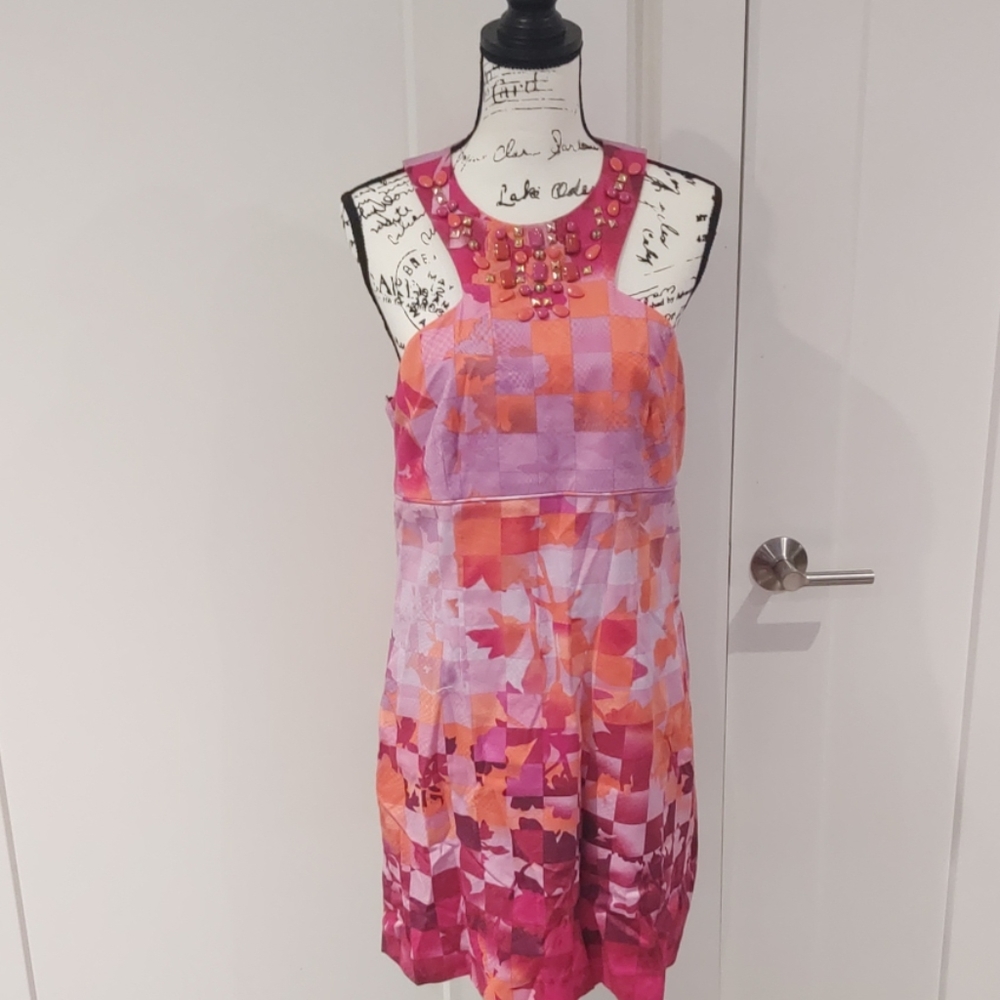Laundry Floral beaded dress